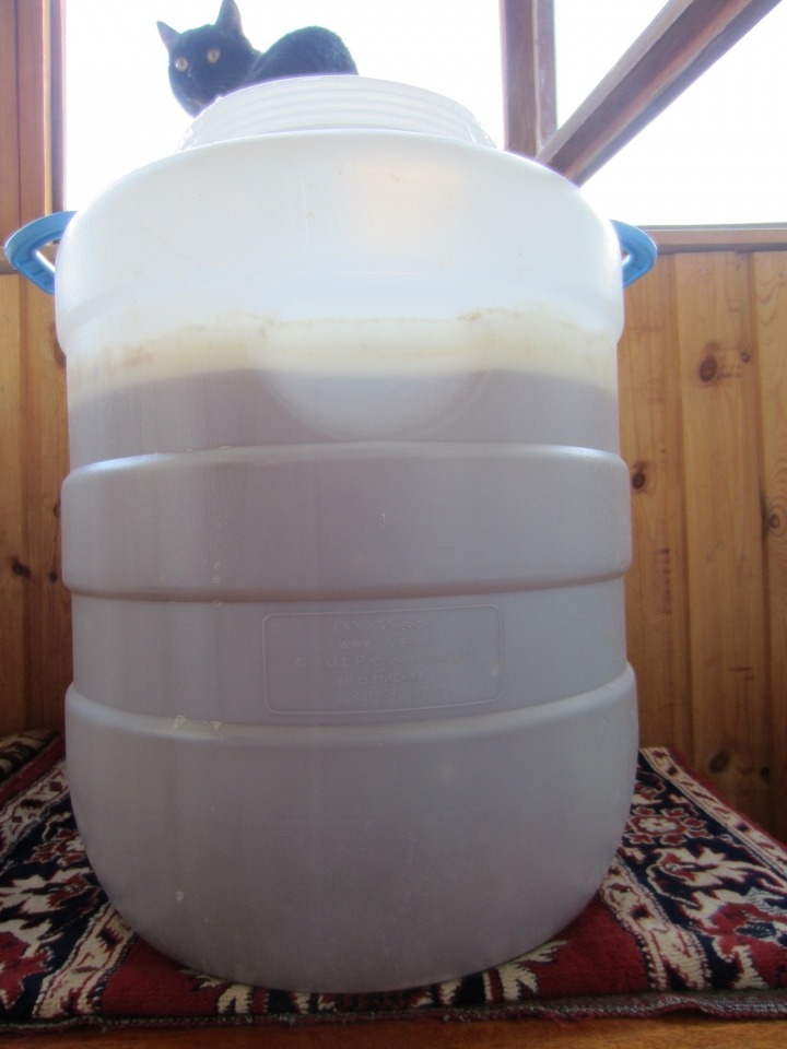 Сторожевой кот<br />
30л сусла хочу выйти на 45-50 на 2 32л ведра